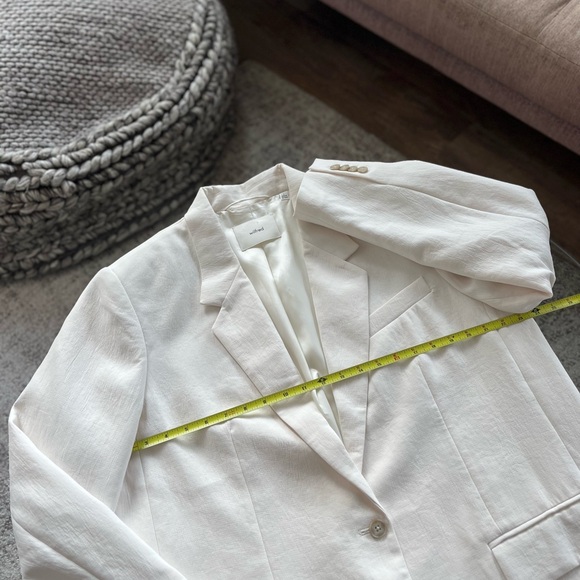 Aritzia Heartbreak White new Business Casual Formal Evening Wedding Blazer Sz L - Picture 8 of 14